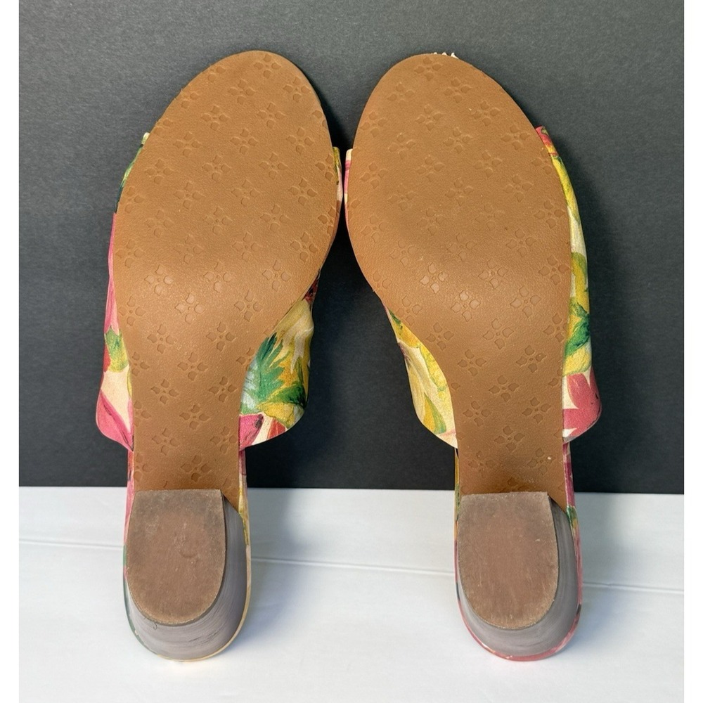 PATRICIA NASH Poema Leather Floral Mules/Open Toe Slides Women's 8.5 EUC - Picture 10 of 13